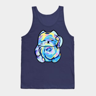 Lucky cat summer color pop art cute design line art Illustration. Tank Top